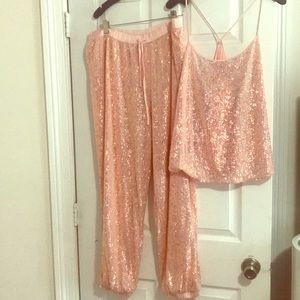 Victoria secret pink VS mix slip set top and pants